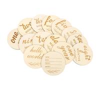 ibasenice 14piezas Tarjetas De Madera Para De Carteles De Fotografía Doble Cara De Crecimiento y Anuncios De Para Momentos Especiales