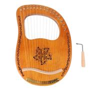 ibasenice 16 Cuerdas Arpa Cuerdas y Adultos Instrumento Musical Portátil de Arpa Lyre Estilo Color Natural