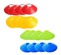 ibasenice 16 Piezas Conjunto Discos de Entrenamiento de Fútbol Placas de Marcadores de Entrenamiento Colores Rojo Azul Verde para Ejercicios de Agilidad y Actividades