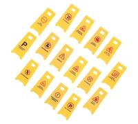 ibasenice 16 Piezas Juguetes Educativos para Miniaturas Barricadas de Tráfico Señales Vial Plástico Duradero Juego Aprendizaje Reglas Tránsito