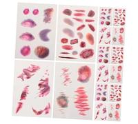 ibasenice 16hojas Parche de Simulación de Herida Cicatriz Falsa y Pegatinas para Heridas para Maquillaje Corporal Realista de Terror Tatuajes Temporales de Halloween Bromas del Día Inocentes
