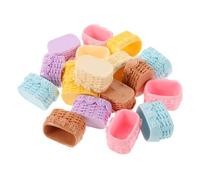 ibasenice 18 Piezas De Cestas De Almacenamiento para Casa De Muñecas Cestas De Comida para Casa De Muñecas Tejidas En Miniatura Recipientes para Pan Y Frutas De Jardín De