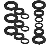 ibasenice 18 Piezas Kit de Arandelas de Goma para Manguera de Jardín, Negro | Juntas de Sellado para Grifo y Conexión de Coche, Uso Profesional o Personal, Repuesto Ligero y Portátil