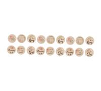 ibasenice 18 Piezas Tarjetas hitos para bebés signo nacimiento del recién nacido tarjeta mensual bebe decoración habitación bebe regalos shower emblemas pegatinas chica la señal