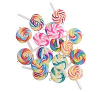 ibasenice 18piezas Colgantes de Piruleta Coloridas Dijes de Azúcar Resistentes la Decoloración para Hacer Joyas DIY Accesorios Divertidos para Collar y Decoración de Fiestas Infantiles