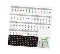 ibasenice 1hoja Pegatinas De Teclado De Piano De Teclas Calcomanías Reutilizables y Autoadhesivas Para Principiantes Aprendizaje Fácil De Notas Musicales Material y Duradero