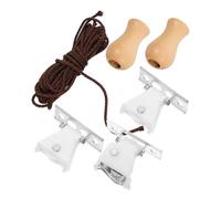 ibasenice 1juego Accesorios para Persianas Enrollables de Bambú Incluye Cuerda de Metros y Contrapesos de Madera Recambios Prácticos para Estores del Hogar Polea Funcional para Persianas