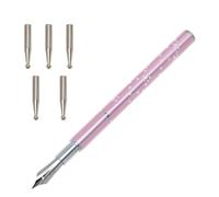ibasenice 1juego Bolígrafo para Uñas con Puntas de Repuesto Herramienta de Manicura Duradera y Fácil de Usar para Decoración y Arte de Uñas DIY Casa y Salón