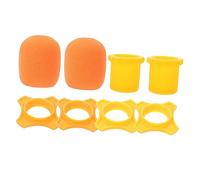 ibasenice 1juego Fundas De Micrófono Antiviento y Antisalpicaduras Anillos De Accesorios Para Micrófonos Naranja
