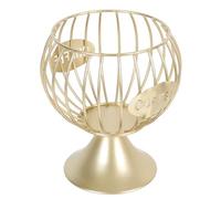 ibasenice 1pieza Cesta de Almacenaje de Hierro Dorada Organizador Versátil para Cápsulas de Café y Frutas Soporte Decorativo para Cocina y Restaurante Resistente y Multifuncional