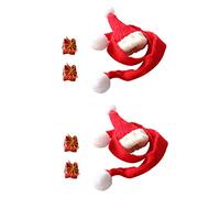 ibasenice 2 Bufandas Navideñas De Punto Conjunto De Mini Sombrero De Navidad Decorativo Modelo Elegante