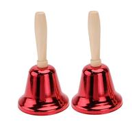 ibasenice 2 Cascabeles con Mango De Madera Cascabeles De Mano Juguete Musical Decoración De Papá Noel Campana De Entrenamiento para IR Al Baño para Perros Campanas De Gran Llamada