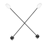 ibasenice 2 Cepillos de Limpieza para Saxofón Clarinete Flauta Piccolo Cepillo para El Cuidado de Instrumentos Musicales Cepillo Doblado de Doble Cabeza