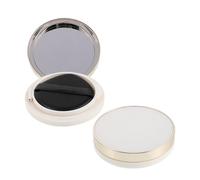 ibasenice 2 estuches vacíos para polvos de maquillaje: estuche portátil con esponja y espejo para bases de maquillaje líquidas y en crema.