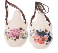 ibasenice 2 Flautas de Ocarina para Estudiantes Instrumentos Musicales de Porcelana Blanca Ocarina Introductoria para El Aprendizaje de Niños Y Niñas