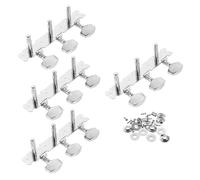 ibasenice 2 Juegos Afinadores De Guitarra Perilla De Ajuste De Guitarra Clavijas De Ajuste Semicerradas De Guitarra Botones Del Afinador De Guitarra Teclas De Sintonizador Metal Plata