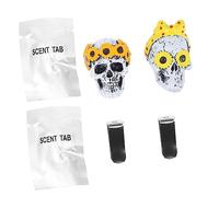 ibasenice 2 Juegos de Ambientadores Forma de Cabeza de Fantasma para Salida de Ventilación de Coche, Difusor de Calavera