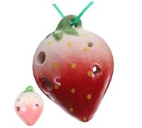 ibasenice 2 Juegos Fresa Fruta Ocarina Vara Instrumento Ocarina Infantil Musical Viento Ocarina Llamada De Búho Paquete Múltiple De Kazoos Ocarina De Frutas Ocarina Agujero Porcelana