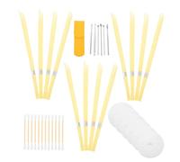 ibasenice 2 juegos Kit de Velas para Limpieza de Oídos con Disco Protector y Bastoncillos Aromaterapia para Cuidado y Eliminación de Cera Casa