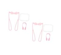 ibasenice 2 Juegos Pinza nasal de silicona para natación nadar protector auditivo auditivos para los de ducha pinza nasal antideslizante gel de sílice rosa