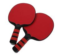 ibasenice 2 Palas de Tenis de Mesa Rojas para Principiantes Control Fuerte y Tacto Ergonómico, Hechas de Plástico, Ideales para Entornos de Ocio y Profesionales