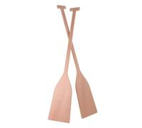 ibasenice 2 para canoa: de madera sin acabado de 60 cm (23,6") - Empuñadura ergonómica, de madera natural para kayak, proyectos de manualidades, decoración de hermandades y deportes acuáticos.