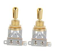 ibasenice 2 Piezas 3 Cambiar La Pastilla Interruptor De Palanca De 3 Vías Interruptor Eléctrico Interruptor De Encendido y Apagado Pastillas Pastillas De Bajo Metal Guitarra Bobina Doble