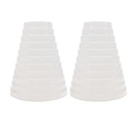 ibasenice 2 Piezas Adaptador Reductor de Conducto Pvc Blanco Resistente al Desgaste Diámetro Ajustable de 80mm a 200mm para Ventilación en Cocina y Campanas Extractoras