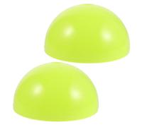 ibasenice 2 Piezas Base Lastrada para Varillas de Agilidad de Fútbol en Abs Color Verde Fluorescente, Alta Visibilidad y Compatible con Competencias Profesionales