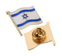ibasenice 2 Piezas broche de israel bandera de israel soporte para artículos de israel bandera de la amistad de israel chapas pin de la bandera peruana alfiler de la bandera turca aleación