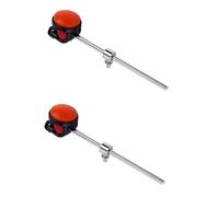 ibasenice 2 Piezas Cabeza De Silicona De Percusión Batidor De Pedal De Bombo Percusor Batidores Mazos De Bombo Bajo Martillo Baquetas Hardware De Batería Batidor De Caja Duro Rojo