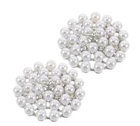ibasenice 2 Piezas Clips para Zapatos con Perlas y Brillantes Adornos Redondos Desmontables para Novias Damas de Honor Tacones y Zapatillas Decoración Elegante para Sandalias y Zuecos