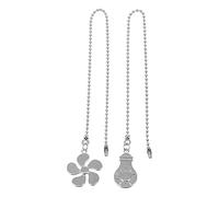 ibasenice 2 Piezas colgante de luz de ventilador Tiradores decorativos del ventilador de techo tiradores de ventilador de techo decorativos decoración cadena accesorio de luz ligero Decorar