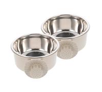 ibasenice 2 Piezas Colgantes para Mascotas Inoxidable Resistentes Diseño Antimovimiento para Comederos de Jaula Tazones para Perros Medianos y Fáciles de Limpiar y Antidesbordamiento