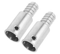 ibasenice 2 Piezas Conector Roscado para Poste de Limpieza, Adaptador del Extremo del Mango Fregona de Aleación de Aluminio, Plata, para Mangos de Madera y Postes de Extensión, Proyectos