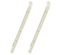 ibasenice 2 Piezas Corredera de Cajón, Riel Deslizante de Dos Secciones, Acero Laminado en Frío, Blanco, 12 Pulgadas/30 Cm, para Cajones y Aplicaciones Domésticas