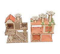 ibasenice 2 Piezas De Juguetes para Mascotas para Mascotas Casa para Hámster Escondite De Guineas Parque Infantil para Hámster Villa para Hámster Accesorios para Hámster