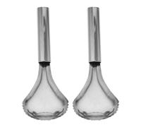 ibasenice 2 piezas de removedor manual de corazón de calabaza - Separador de pulpa de calabaza de acero inoxidable - Cuchara de fruta dentada para tallar y sandías y para la preparación de
