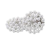 ibasenice 2 Piezas Decoración para Zapatos con Clips de Perlas y Cristales Desmontables Accesorios Nupciales para Madrinas Broches Brillantes para Tacones y Zapatillas de Plata