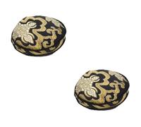 ibasenice 2 Piezas estera de pescado de madera almohada cuencos cojín de anillo de brocado decoración almohadilla de cuenco tibetano cojín cuenco decorativo suave adornos siéntate