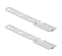 ibasenice 2 Piezas Herramienta Multifuncional con Abrelatas Integrado de Acero Inoxidable y Cuchilla Curva para Cortar Frutas y Verduras en Preparación de Comidas y Picnics