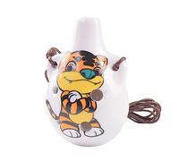 ibasenice 2 Piezas Instrumentos Musicales Infantiles Juguetes De Escritorio Decoración De Escritorio Regalo Ocarina Zodiaco Chino Niño Porcelana