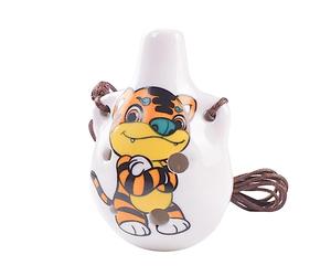 ibasenice 2 Piezas Instrumentos Musicales Infantiles Juguetes De Escritorio Decoración De Escritorio Regalo Ocarina Zodiaco Chino Niño Porcelana