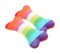 ibasenice 2 Piezas Juguetes de Masticación para Perros de Peluche Juguete Molar para Perros y Pequeños para Masticar y Entrenar Resistente y Squeaky de Limpiar y Mantener