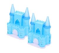 ibasenice 2 Piezas Miniatura Decoración de Casa de Muñecas Villa Castillo Accesorios de Escena Infantil
