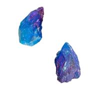 ibasenice 2 piezas Piedras Naturales Decorativas para Joyería y Jardín Adornos de Cristal Curativo Tonos Azul Formas Aleatorias para Decoración de Hogar y Oficina