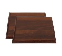ibasenice 2 Piezas Placa de Reconocimiento de Madera de Nogal en Blanco | Tono Café, Veta Natural y Superficie Lisa, Montaje Rápido para Identificaciones, Oficinas y Premios Escolares