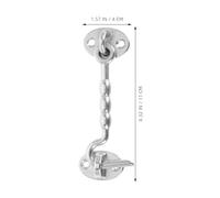 ibasenice 2 Piezas Puerta De Tormenta Colgando Gancho De Acero Inoxidable Gancho De Puerta a Prueba De Viento Pestillo De para Ventana Silver