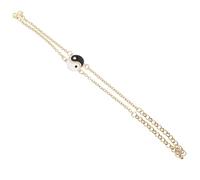 ibasenice 2 Piezas Pulsera de Tai Chi para Pareja Conjunto de Collar y Pulsera Yin Yang Obsequio para Dia de San Valentín para Él Ella