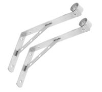ibasenice 2 Piezas Soporte Triangular de Acero Inoxidable para Barra de | Montaje Lateral Fijo, Diseño Extendido para Secado, Acabado Plata, Estilo Moderno y Sencillo